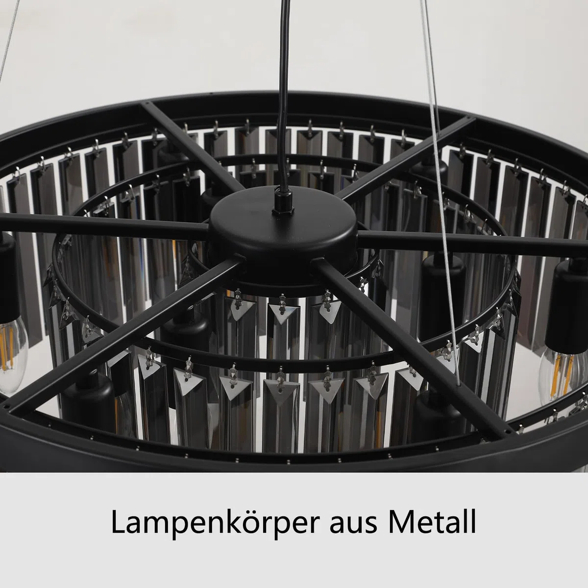 AHXIAOZN Moderne Kristall Kronleuchter,60CM Rund Kristall Hängellampe Lüster,Wohnzimmer Lampe,Moderne Deckenleuchte für Flur Balkon Küche Schlafzimmer Dekorative