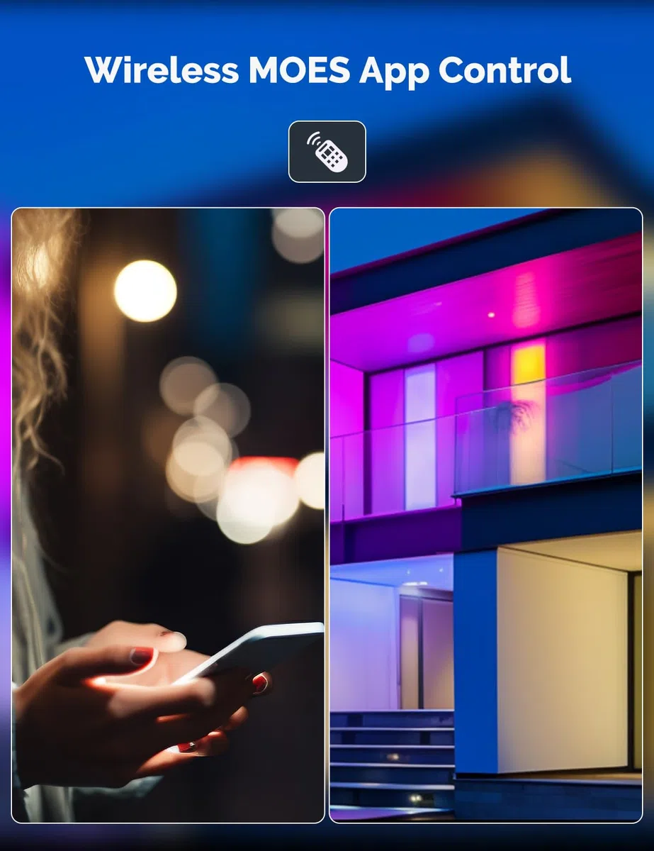 MOES Matter Alexa Smart Glühbirne GU10, WLAN RGB LED Lampe, Dimmbar, 2700K-6500K Warmweiss & Kaltweiß, Musiksynchronisation, 16 Mio. Farben, Kompatibel mit Apple Home&Alexa & Google Home 4Pack