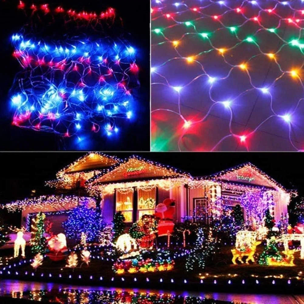 LED Lichternetz 6x4M, Außen Garten Baum Lichterkette für Büsche 627 LEDs Lichterkette Netz Weihnachtsbeleuchtung, IP44 Wasserdicht, mit Timer 8 Leuchtmodi, für Garten Büsche Innen Balkon D(Size:6m*4m)