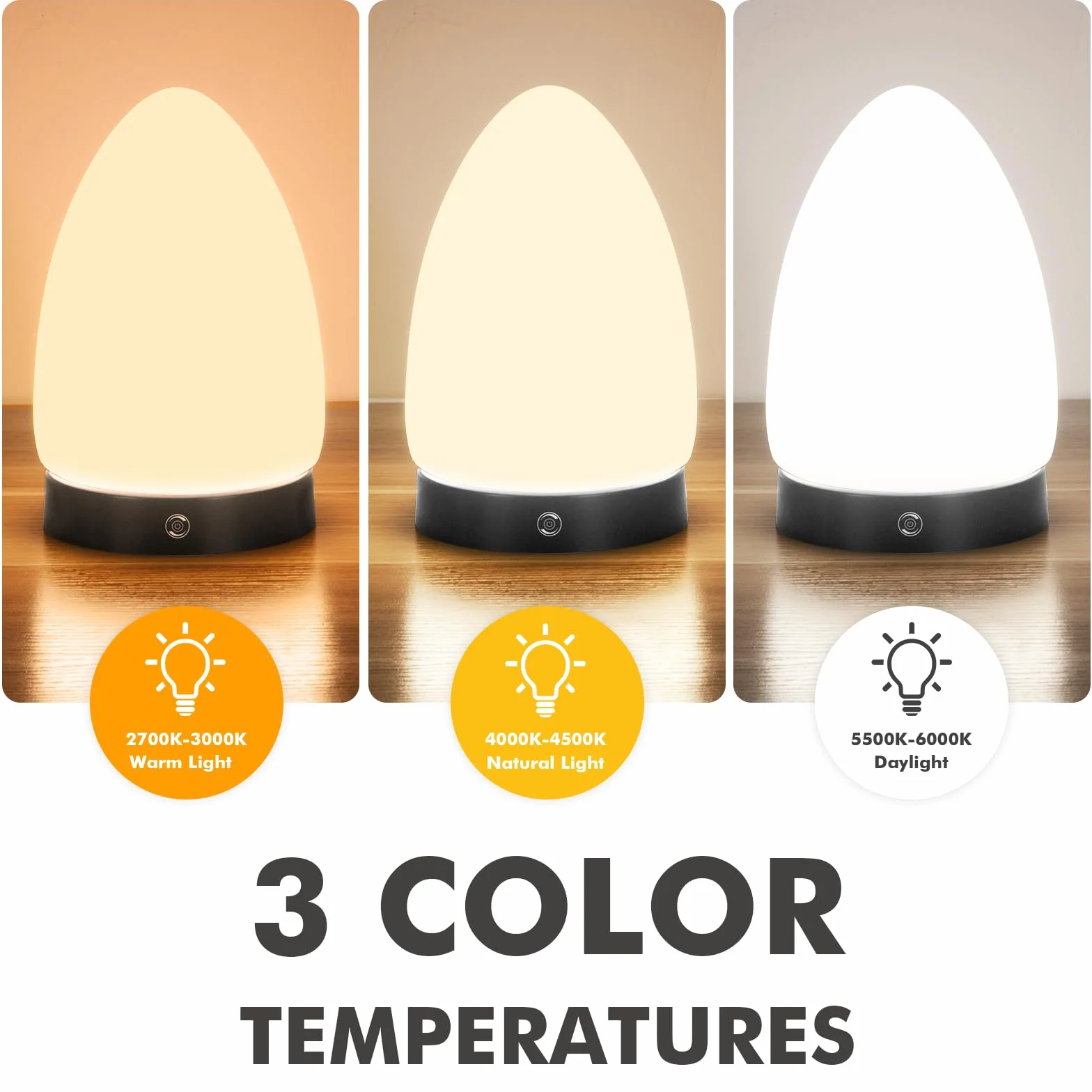 Tageslichtlampe 10000 Lux - Dimmbare LED Lichttherapielampe mit 3 Farben, 4 Helligkeitsstufen und Timer - Ideal für Schlafzimmer, Wohnzimmer und Büro