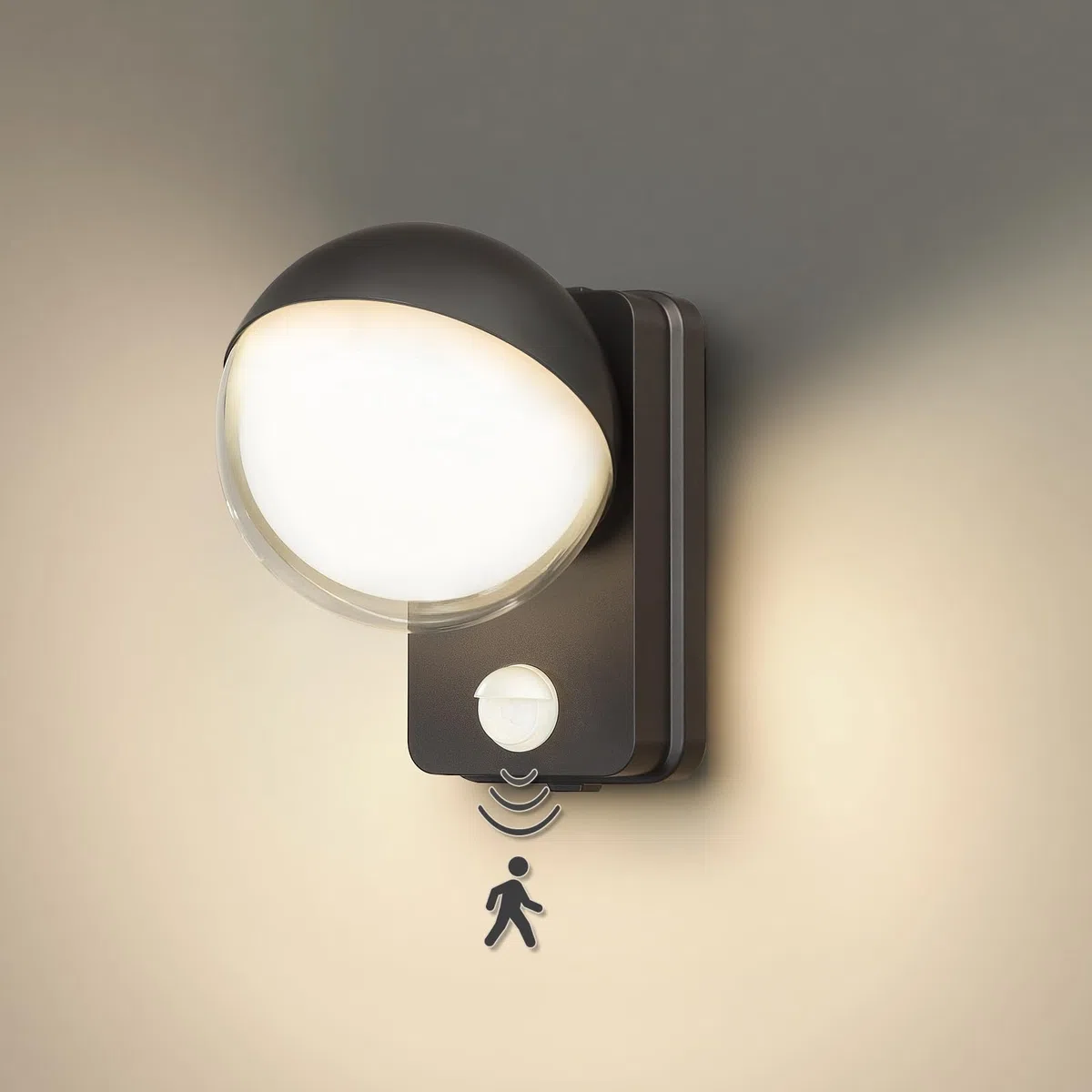 18W Außenwandleuchte Außenlampe mit Bewegungsmelder, Warmweiß 3000K LED Aussenlampe mit Bewegungsmelder 350° schwenkbar Aussenlampe Wandleuchte Aussen für Balkon Garten IP65 Wasserdicht