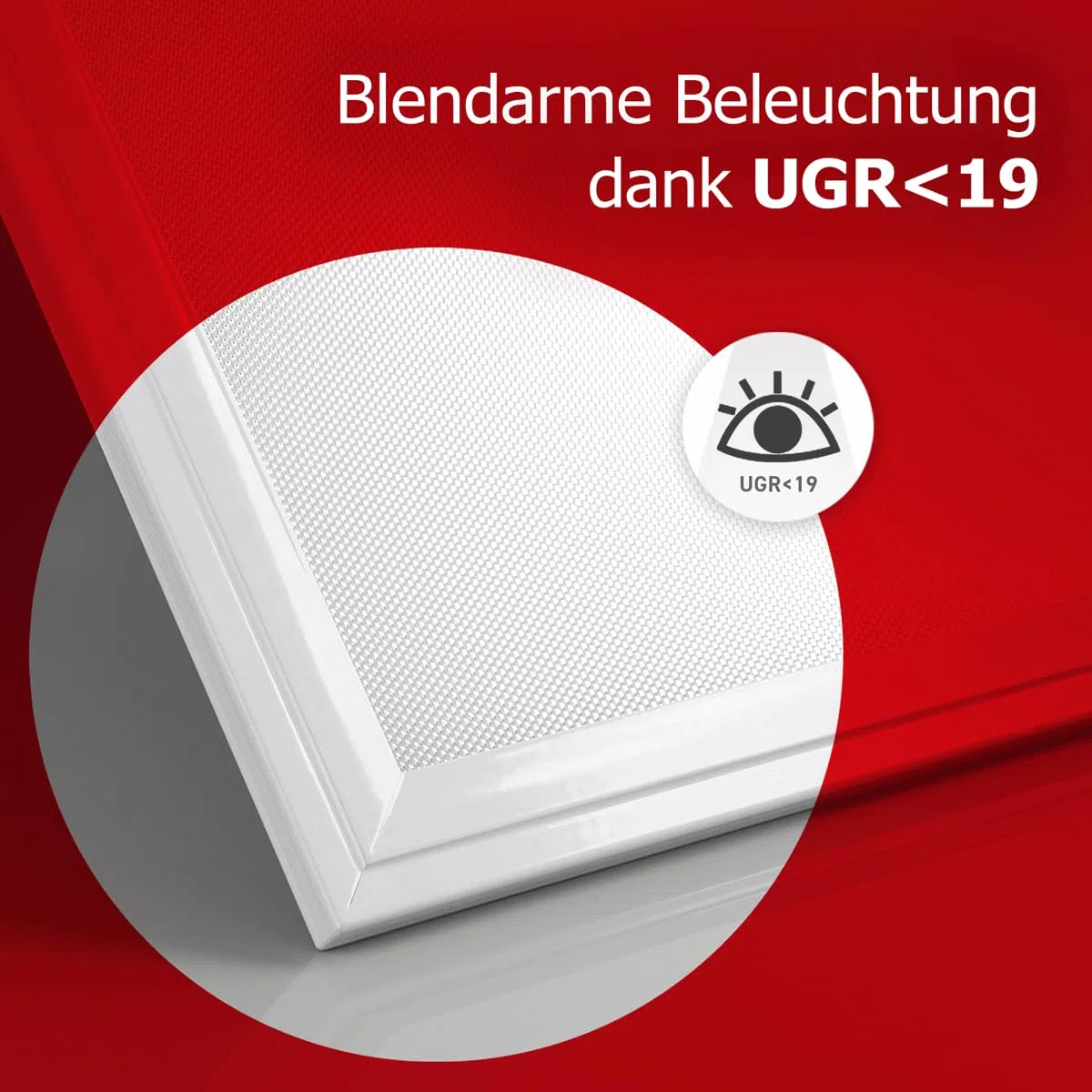 LED Anbaupanel 150x30cm 3000K Warmweiß UGR19 6400lm 40W Bürodeckenleuchte Aufputz Rasterleuchte