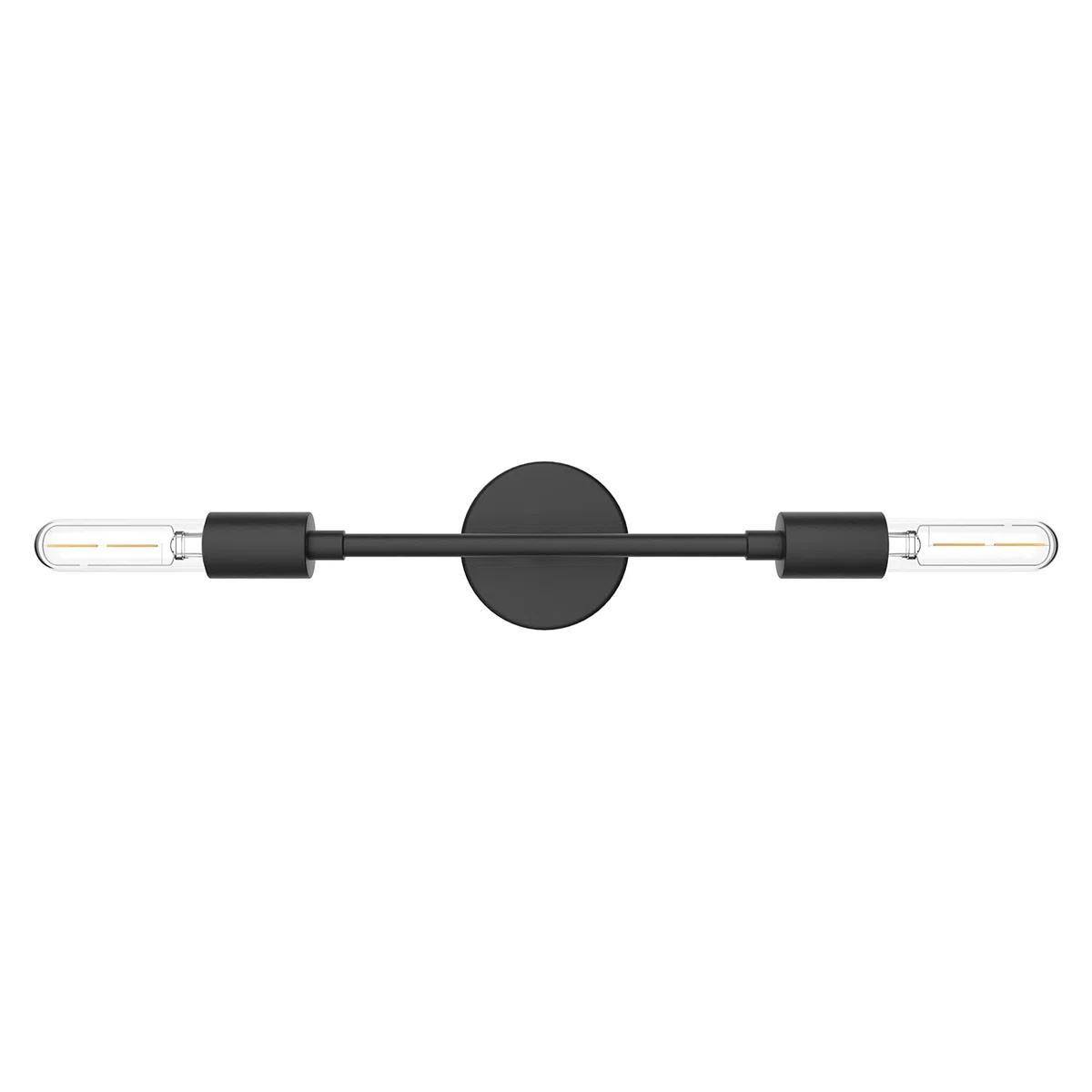 Klighten Spiegelleuchte Bad Spiegellampe Badezimmer Vintage E27 Wandleuchte 2 Flamming, Schwarz Metall Badlampe Wand Badleuchte Innen Wandlampe, Länge: 40cm/15.75zoll, Ohne Leuchtmittel
