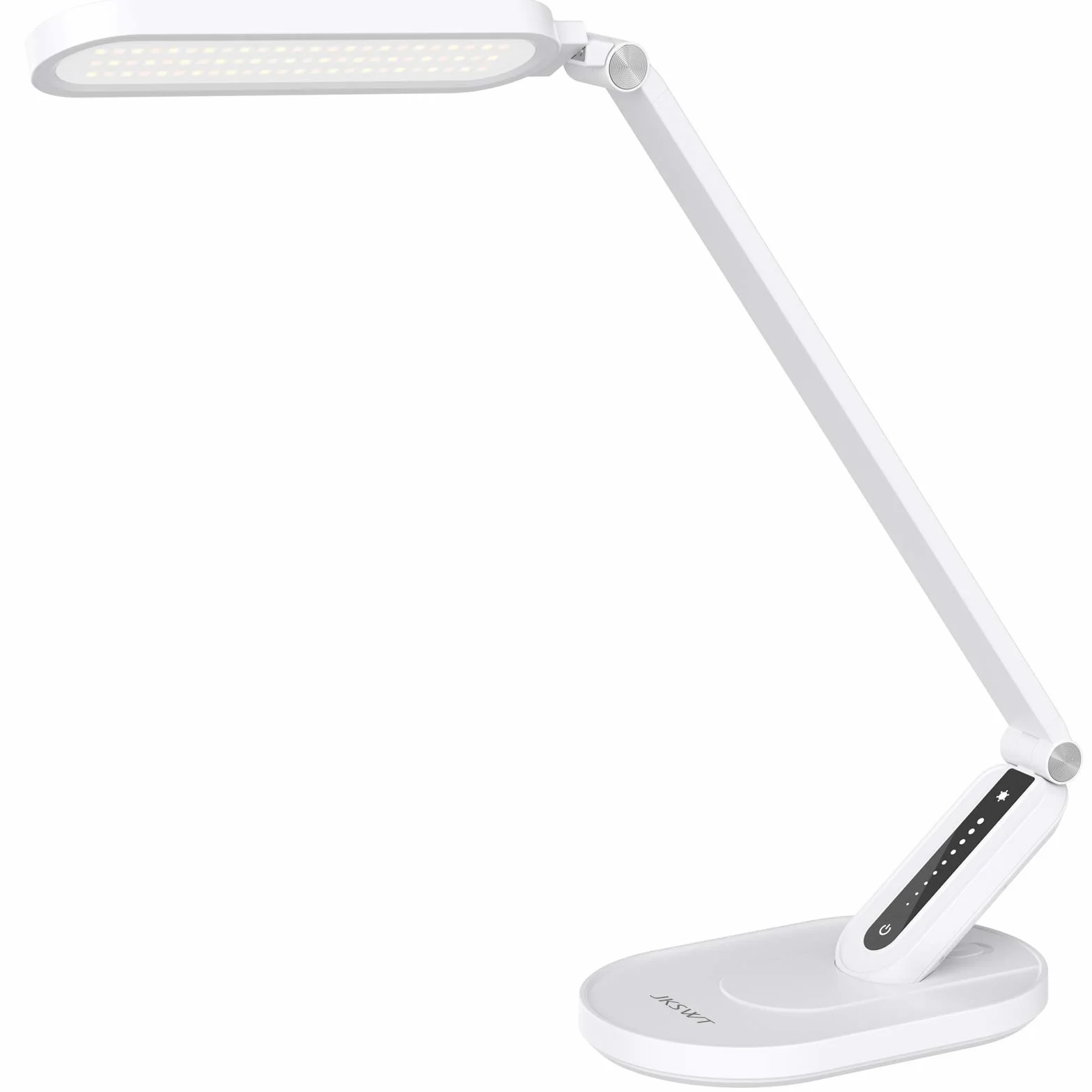 JKSWT Schreibtischlampe, für die Augenpflege Dimmbare Tischlampe mit 5 Farbmodi 72 LEDs mit USB-Ladeanschluss Touch-Steuerung und Memory-Funktion Bürolampe