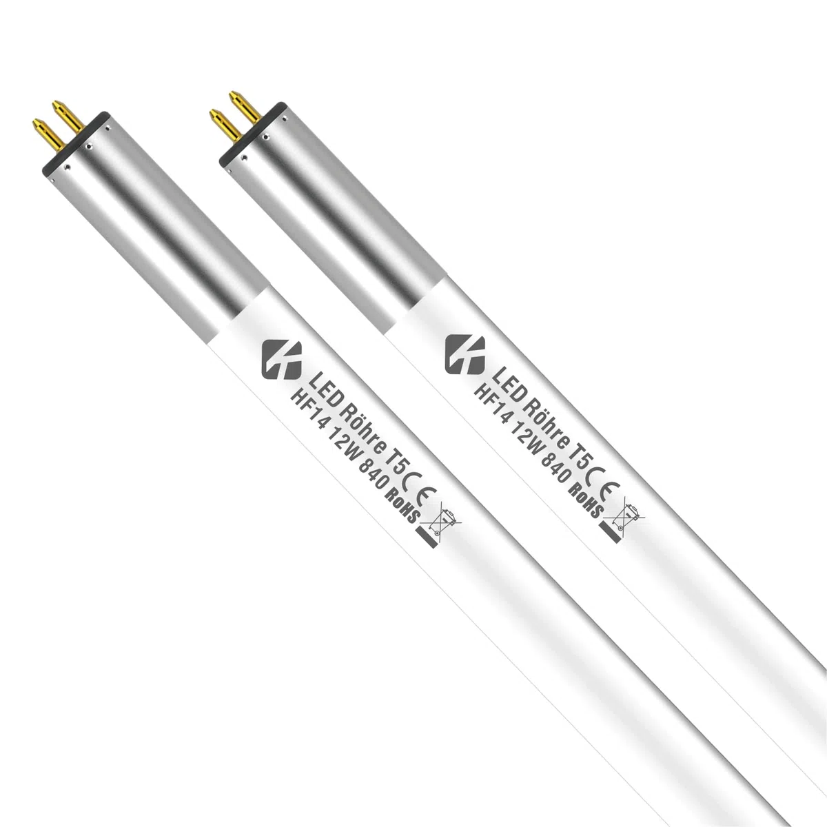 Led Röhre T5 Plug & Play 549mm 4000k 1650lm 12w Ersatz & Kompatibilität mit EVG KVG Cfl Röhre t5 HE14w/HO24w,led leuchtstoffröhre T5 für Küchenbeleuchtung sofortiger Einstart / 2 Stück