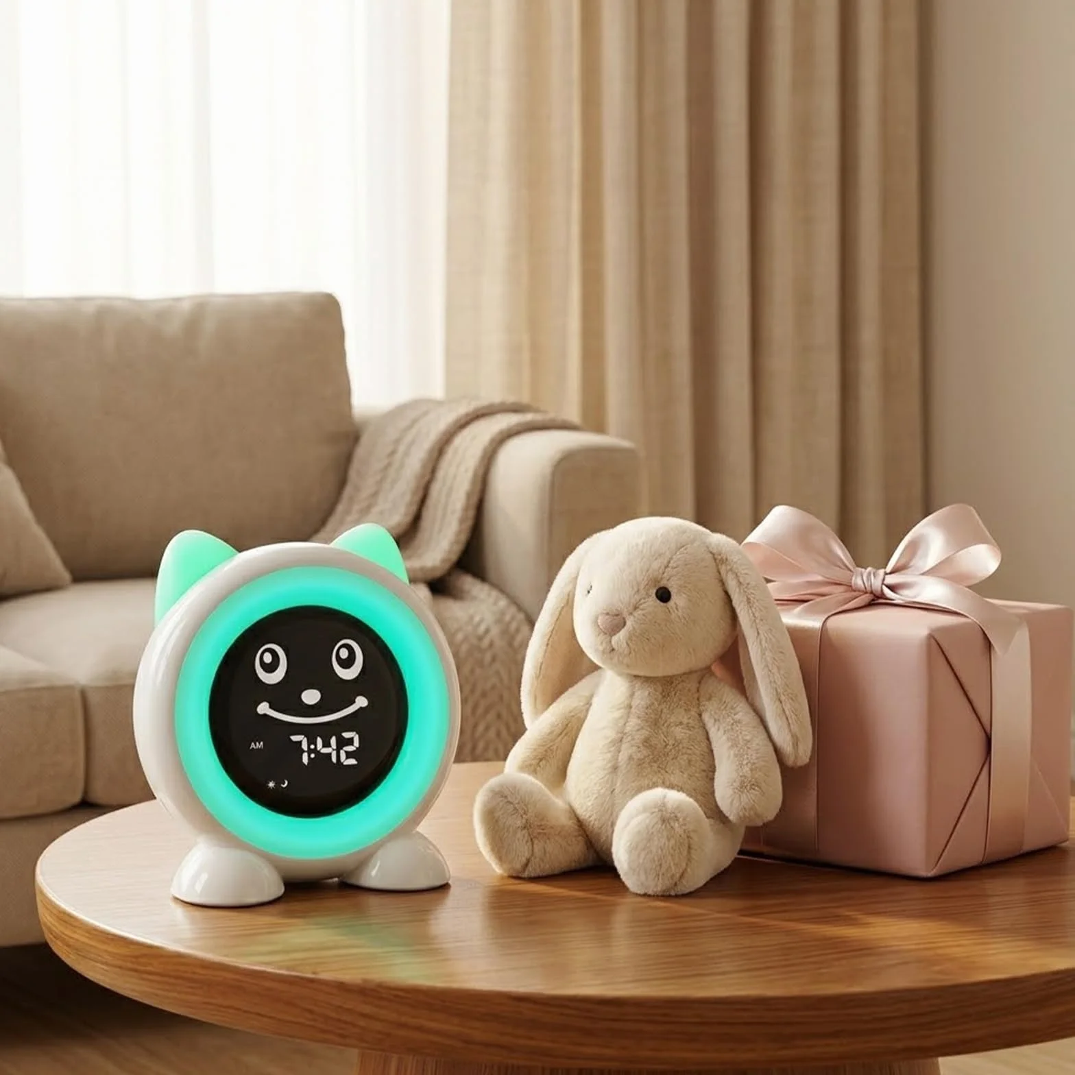 Wecker Kinder-Schlaftrainer Kinder Kinderwecker Digital Lichtwecker mit 11 Farben Nachtlicht | Timer | Snooze-Funktion | Geschenk für Mädchen und Jungen Katzenwecker