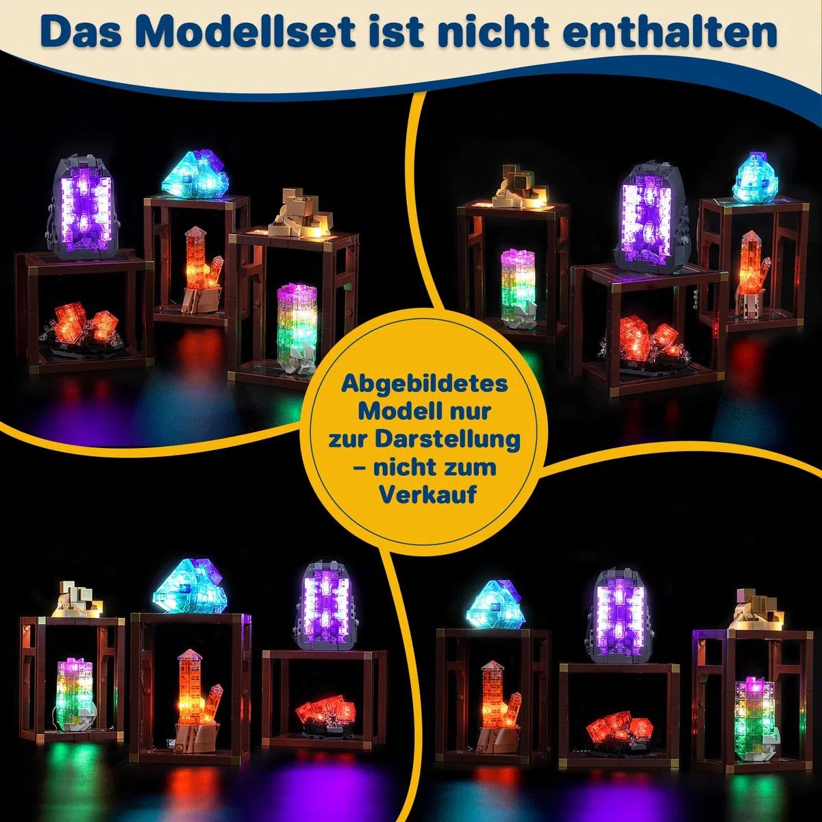 LocoLee Licht-Kit Kompatibel mit Lego 21362 Mineraliensammlung (Kein - Lego-Set) Dekorative Beleuchtung Set Compatible with Lego Mineral Collection