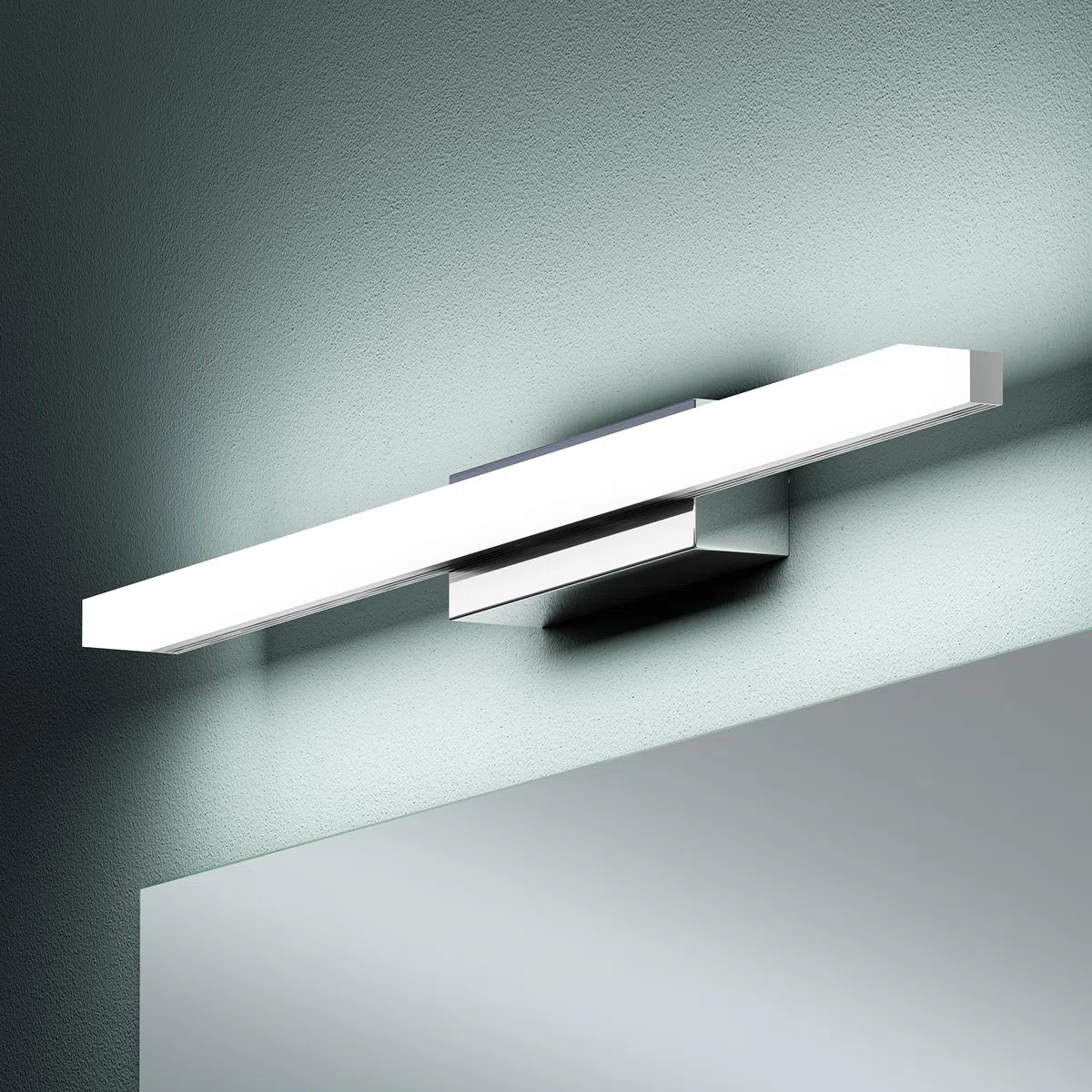 Mai & Mai Spiegelleuchte 60cm LED Badlampe | Spiegellampe, 6000K Badezimmer Lampe | LED Wandleuchte Chrom 14W Spiegelstrahl