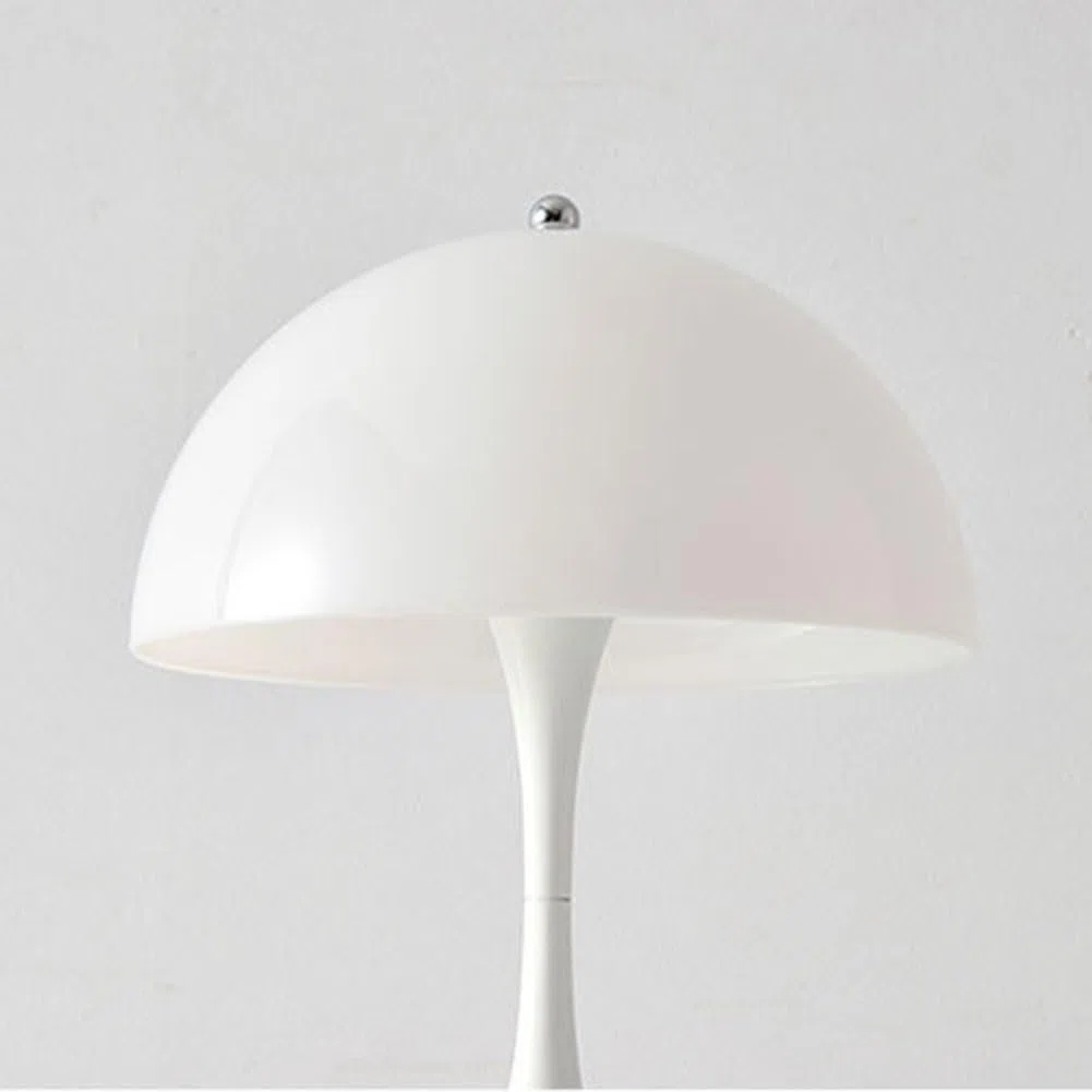 Pilz Tischlampe Kabellos mit Touch Dimmbare,LED Mushroom Lamp Akku Tischleuchte Aufladbar 3000K-6000K Nachttischlampe Weiß Acryl schirm Leselampe Tragbare modern Schreibtisch Lampe,Weiß