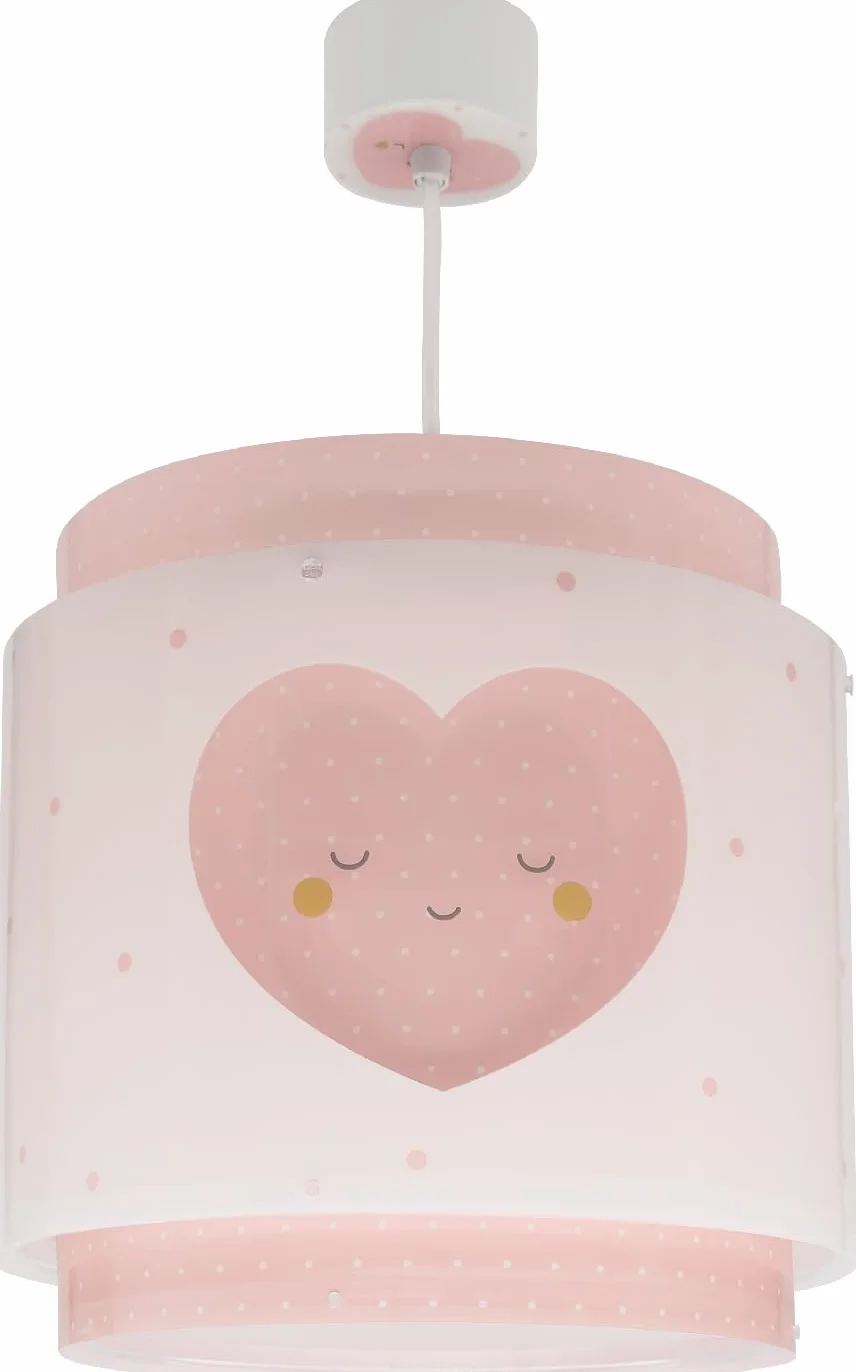 Dalber Kinder Pendelleuchte Baby Dreams Herz Rosa 76012MS | Hängelampe; Deckenleuchte; Kinderzimmer; E27 - 1 x 15W
