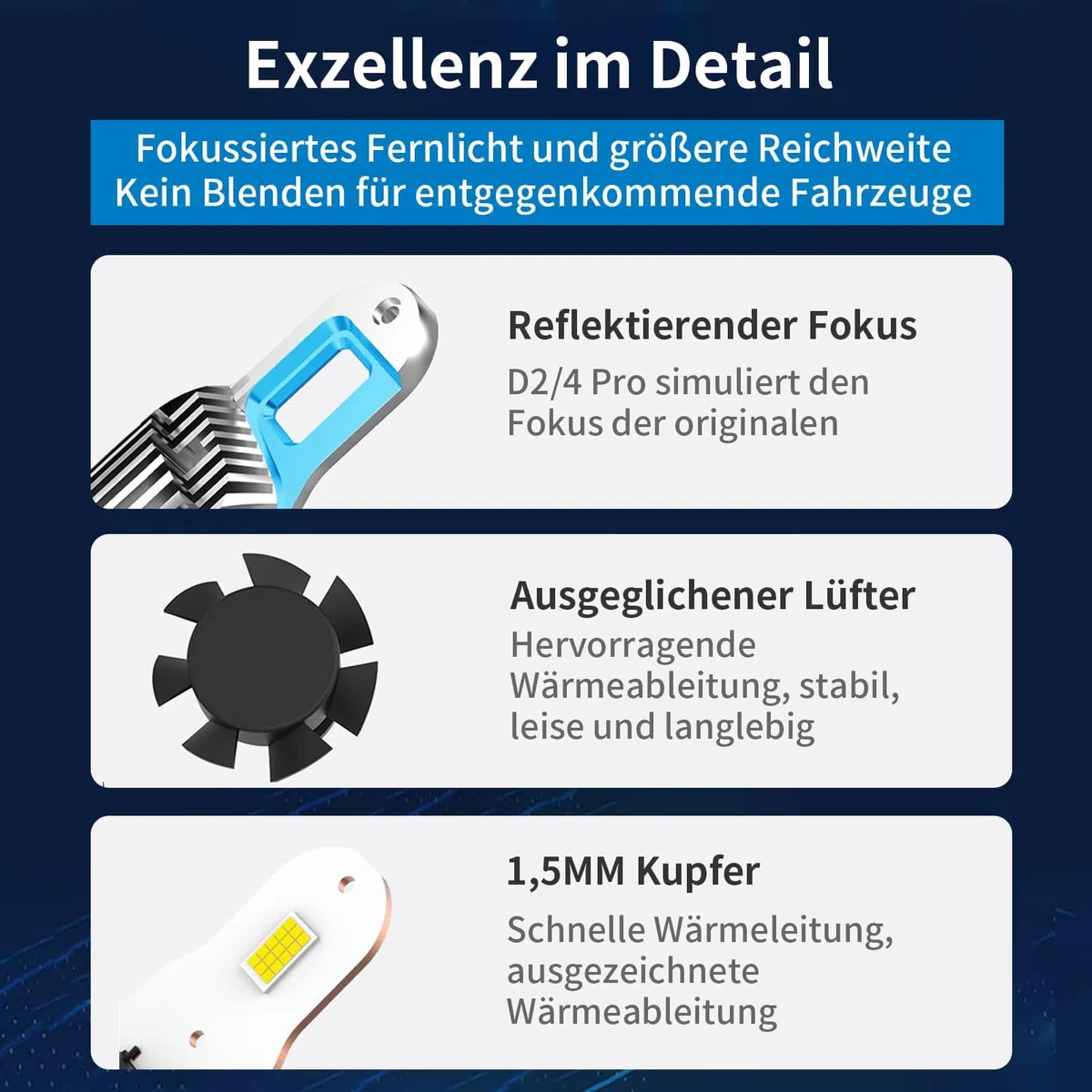 2 Stück D2S Xenon Brenner 12V 35W,Xenon-Scheinwerferlampe, 6500K Kühles Weiß, D2S mit Zertifizierung, Ersatz für HID-Xenonlampen, Stabile Leistung & Extrem Langlebig