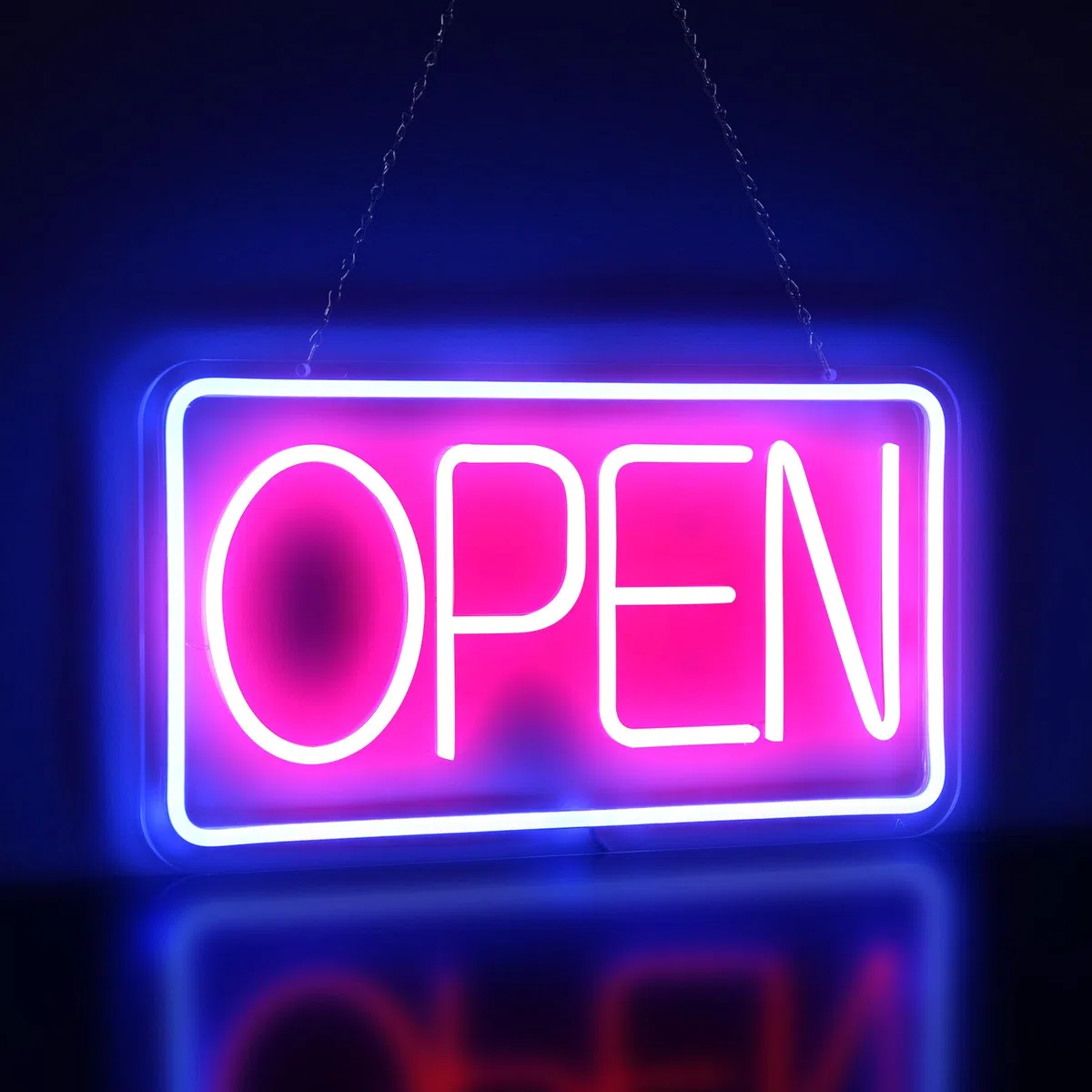 LED Open Leuchtreklamen 42x22cm LED Open Schild für Bar Pub Hotel Café Restaurant Spielzimmer Wandkunst Dekoration Zeichen Powered by USB