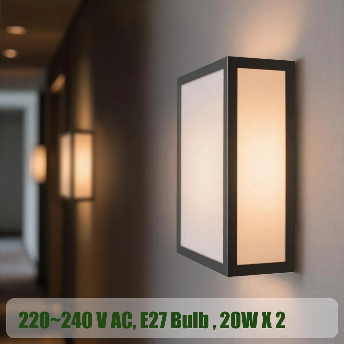 EBION Aussenlampe Wand,Wandleuchte Aussen Wandlampe E27，AußEnlampe,Aluminium + PC Wandlampe,Wandleuchten,Outdoor Wall Sconce,IP65 AußEnleuchte Anthrazit (Ohne Leuchtmittel)