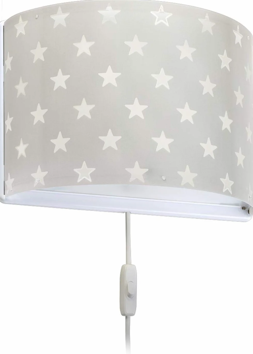 Dalber kinder Wandlampe, Kinderlampe Wandleuchte kinderzimmer Sterne Stars Grau, 81218L, E27