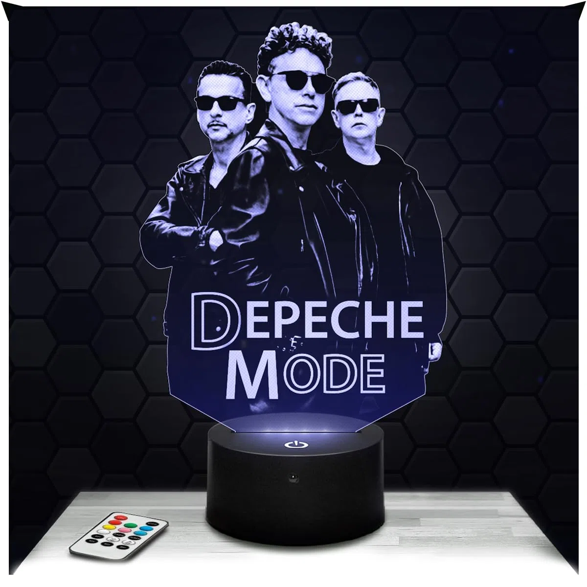 Lampephoto.fr - D. Mode Elektro-Rockgruppe 3D Lampe Taktile Touch Nachtlicht 3d Led Illusion, Geschenkidee zu Weihnachten oder Geburtstag für Männer und Frauen, Dekofürs Schlafzimmer TOP