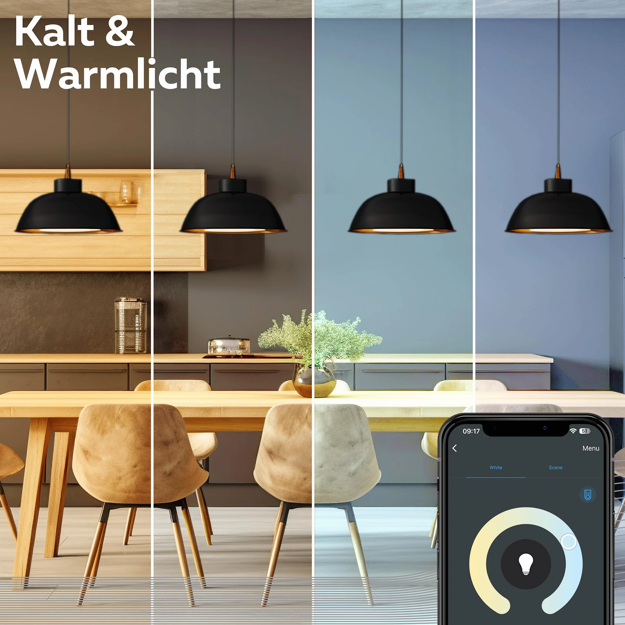 CALEX Smart LED Lampe, E27, A60, Gold Filament, warmweißes Licht, dimmbar, WLAN App- & Sprachsteuerung, 3er Pack
