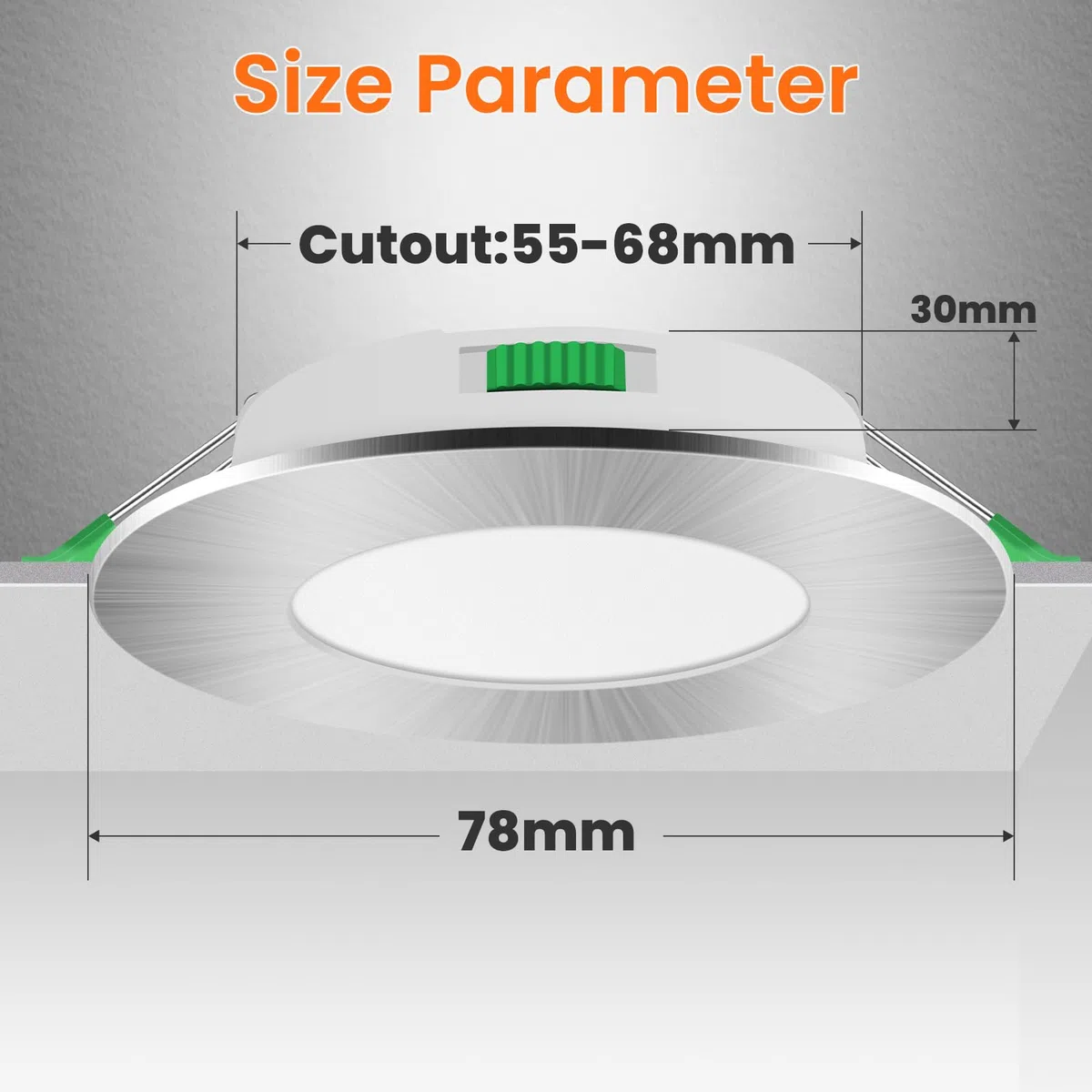 ALUSSO LED Einbaustrahler 12V,3CCT 3000K 4000K 6500K 4W 400LM Einbauleuchten 29mm Einbautiefe, IP44 Spritzwasser Geschützt Deckenspots für Badezimmer, 6er Set