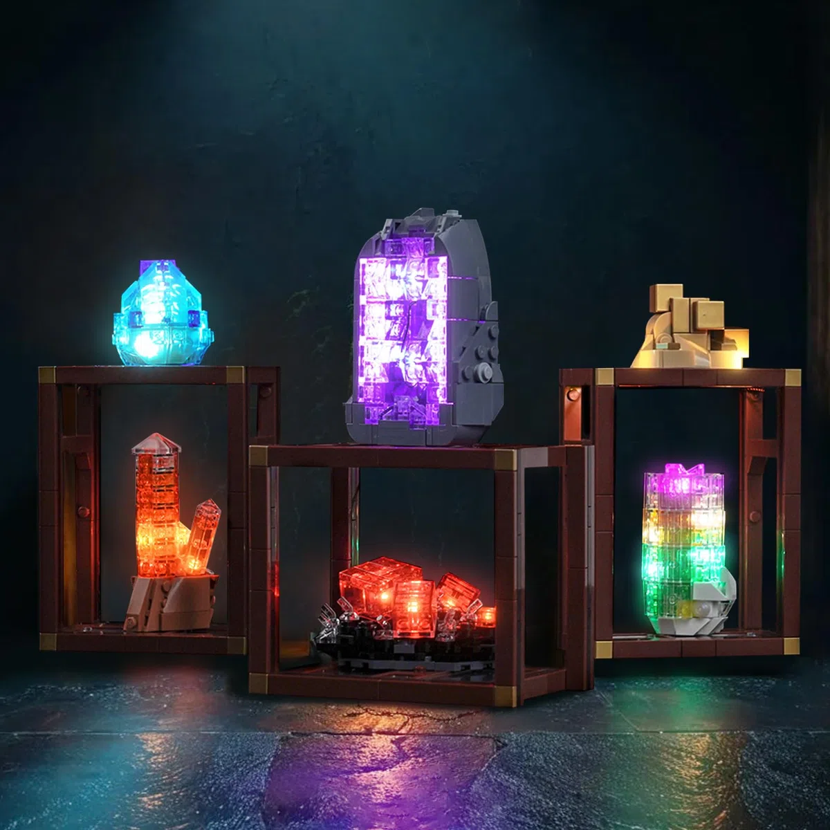 LocoLee Licht-Kit Kompatibel mit Lego 21362 Mineraliensammlung (Kein - Lego-Set) Dekorative Beleuchtung Set Compatible with Lego Mineral Collection
