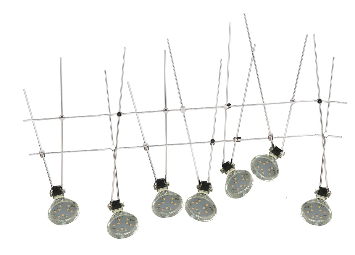 Moderne LED-Seilsystem-Strahler-Spotleuche-Schienensystem 7 x 3 Watt Decken-Wand-Schaufenster-Leuchte Spotlampe Spotligh (7 - flammig)