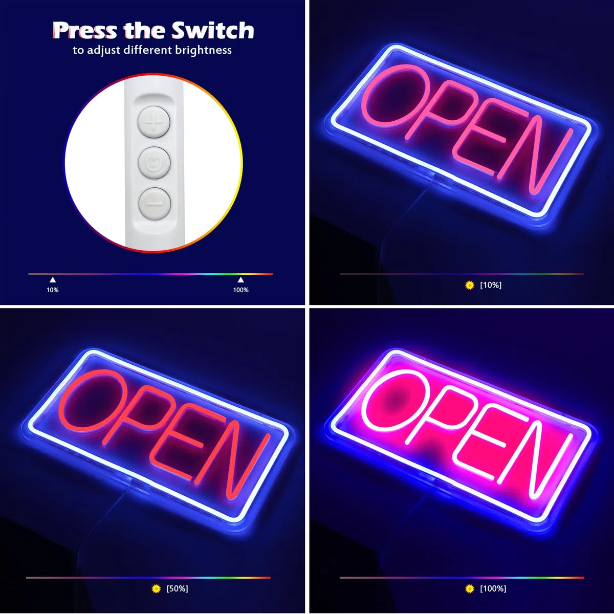 LED Open Leuchtreklamen 42x22cm LED Open Schild für Bar Pub Hotel Café Restaurant Spielzimmer Wandkunst Dekoration Zeichen Powered by USB